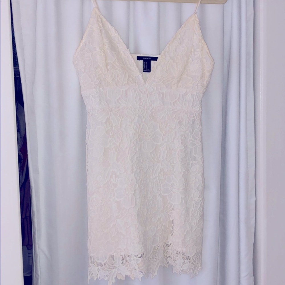 Crochet cream dress
